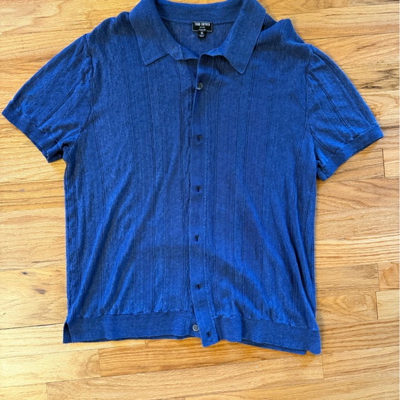 Todd Snyder Blue Knit Garment 100% Linen - Picture 1 of 8